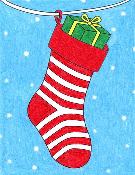 cartoon stocking|How to Draw a Cartoon Stocking .